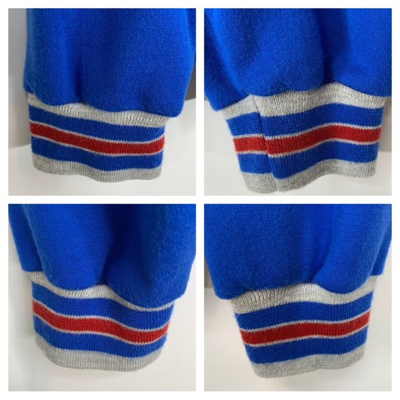 Rare Vintage Sports In Motion Varsity Style Grandpa Sweatshirt Cardigan Sweater - Picture 12 of 16